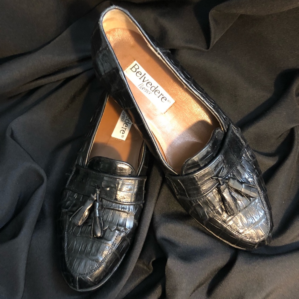 Belvedere Florence Genuine Crocodile Loafers 11.5M